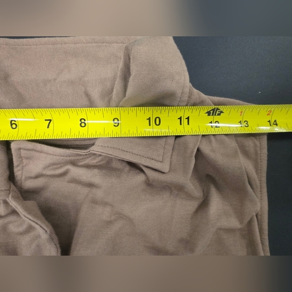 NWT Anthropologie Wrap Maxi Dress Taupe Brown Stretch Knit Chic streetwear SZ M - Picture 14 of 16